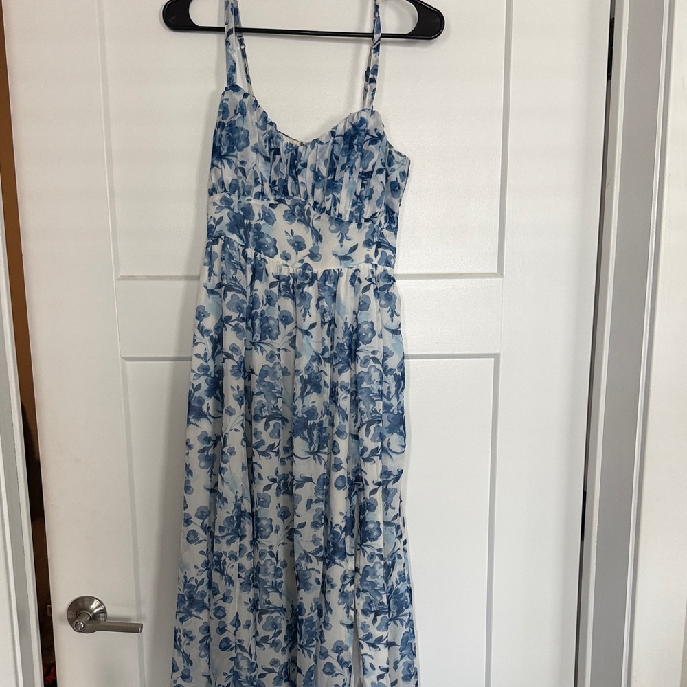 Abercrombie & Fitch Blue Floral Maxi Dress